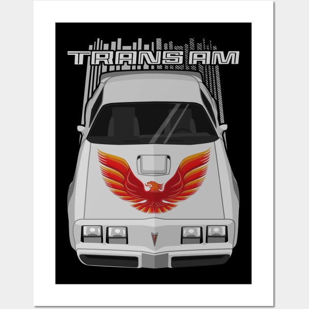 Firebird Trans Am 79-81 - silver and orange Wall Art by V8social